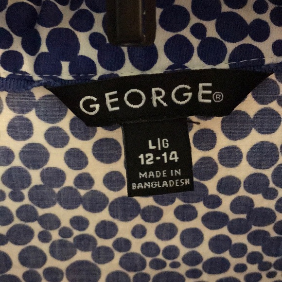 Blue and White Dotted Blouse - Picture 3 of 3